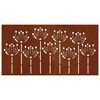 vidaXL Garden Wall Decoration 105x55 cm Corten Steel Flower Design