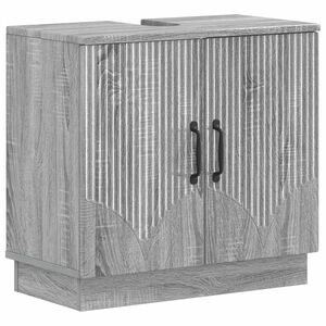 vidaXL Bathroom Sink Cabinet HOORN Grey Sonoma 59.5 x 31.5x 56 cm