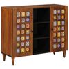 vidaXL Sideboard Walnut 90 x 33 x 75 cm Solid Mango Wood