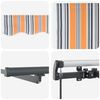 vidaXL Retractable Awning Manual Multicolour 600 x 300 cm Fabric