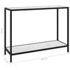 vidaXL Console Table White 100x35x75 cm Tempered Glass