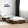 vidaXL Bed Frame without Mattress with LED Lights Brown Oak 75x190 cm Small Single