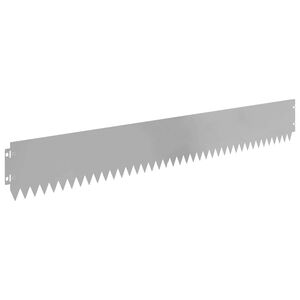 vidaXL Lawn Edging 20 pcs 103 x 15 cm Steel Silver