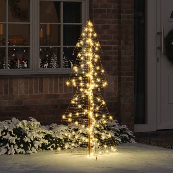 vidaXL Christmas Tree with 160 LEDs Warm White 150 cm PET