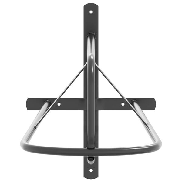 vidaXL Saddle Rack Wall Mounted Black Iron