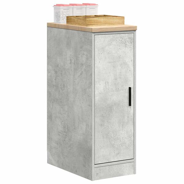 vidaXL Garage Storage Cabinet Concrete Grey 30x51x85 cm Solid Wood Pine