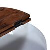 vidaXL Coffee Table Set 2 Pieces Solid Reclaimed Wood White Bowl Shape