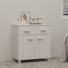 vidaXL Sideboard HAMAR White 79x40x80 cm Solid Wood Pine