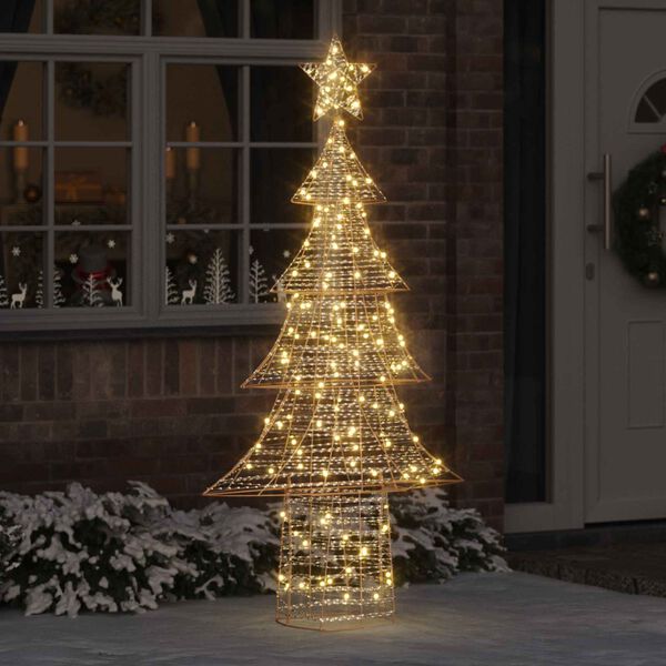 vidaXL Christmas Tree with 240 LEDs Warm white 181 cm PET
