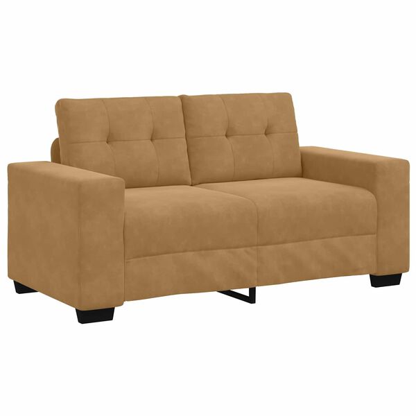 vidaXL Sofa 120cm Brown Poly velvet