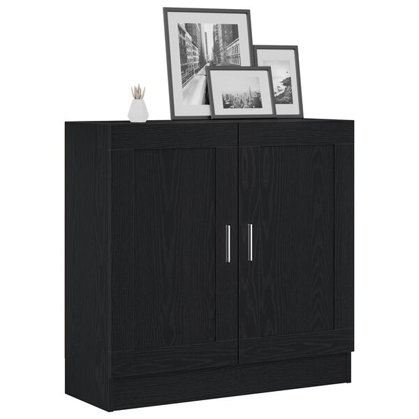 vidaXL Book Cabinet Black Oak 82.5 x 30.5 x 80 cm Engineered Wood