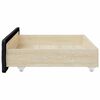 vidaXL Bed Drawers 2 pcs Black Engineered Wood and Faux Leather