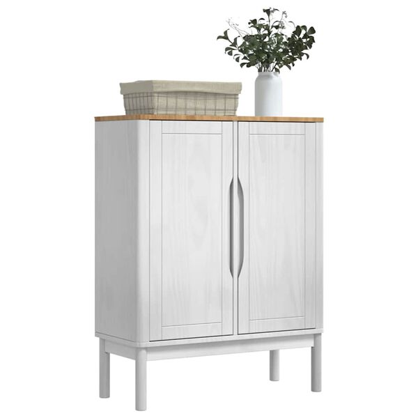 vidaXL Sideboard White 70 x 30 x 70.5 cm Solid Pine Wood