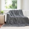 vidaXL Throw Blankets 6 pcs Dark Grey 240 x 220 cm Fleece