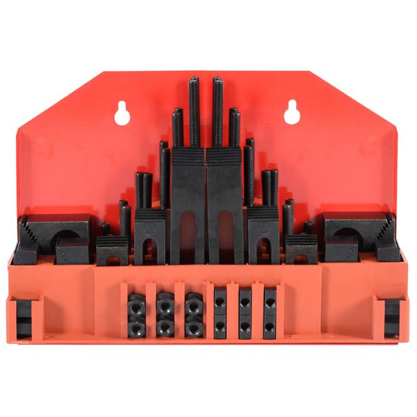 vidaXL 58 Pieces Clamping Set Steel T Slot M8
