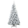 vidaXL Artificial Hinged Christmas Tree White 240 cm PE and PVC