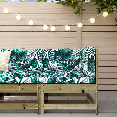 vidaXL Corner Sofa with Cushions Impregnated Wood Pine
