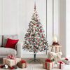 vidaXL Artificial Christmas Tree with 300 LEDs with Stand White 180 cm