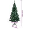 vidaXL Artificial Pre-lit Christmas Tree Green 150 cm PVC and Metal