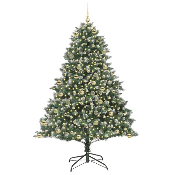 vidaXL Artificial Christmas Tree with Stand Green 140 x 140 x 210 cm