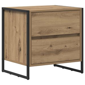 vidaXL Bedside Table Artisian Oak 50 x 39.5 x 50 cm Engineered Wood