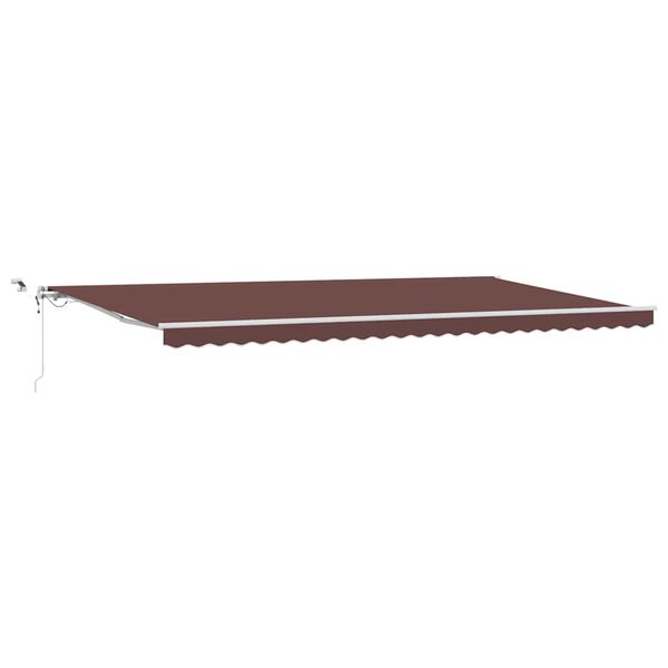 vidaXL Automatic Retractable Awning with LED Brown 600x300 cm