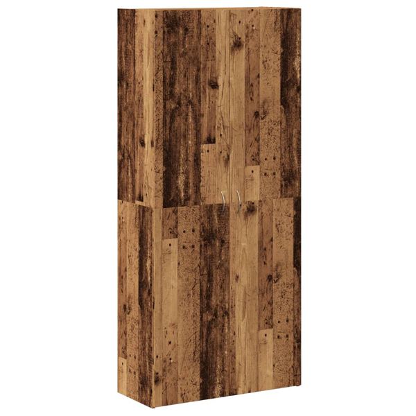 vidaXL Shoe Cabinet Old Wood 80x35.5x180 cm Engineered Wood