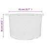 vidaXL Laundry Basket Brown and White Ø55x36 cm Cotton