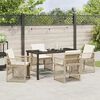 vidaXL Garden Dining Set 5 pcs Beige Poly Rattan