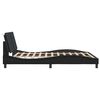 vidaXL Bed Frame without Mattress "Zadar" Black 160x200 cm Faux Leather