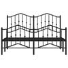vidaXL Metal Bed Frame without Mattress with Footboard&nbsp;Black 140x200cm