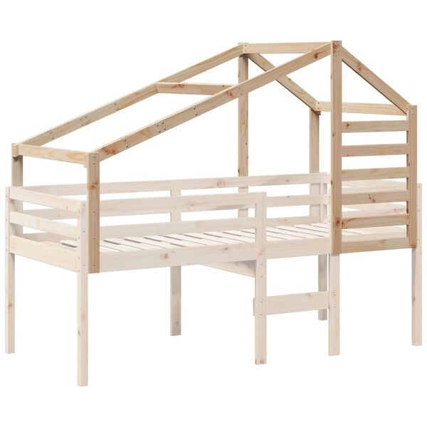 vidaXL Kids' Bed Roof 198x87x113 cm Solid Wood Pine