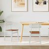 vidaXL Dining Chair 2 pcs White and Natural Solid Rubber Wood