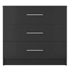 vidaXL Chest of Drawers Engineered Wood 71x35x68 cm Black