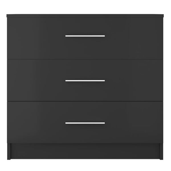 vidaXL Chest of Drawers Engineered Wood 71x35x68 cm Black