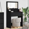 vidaXL Bedroom Dressing Tables with Drawer Black 80 x 39.6 x 135 cm