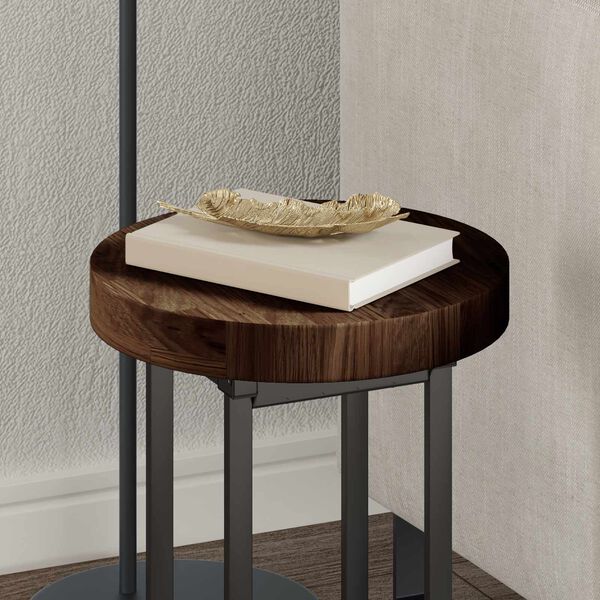 vidaXL Table Top Dark Brown &Oslash; 30 x 4 cm Solid Oak Wood