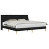 vidaXL Bed Frame with Headboard Black 180 x 200 cm Fabric