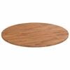 vidaXL Round Table Top Light Brown &Oslash;90x1.5 cm Treated Solid Wood Oak