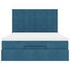vidaXL Ottoman Bed with Mattresses Dark Blue 140x200cm Velvet