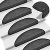 vidaXL Stair Mats 20 pcs 56x17x3 cm Anthracite Half Round