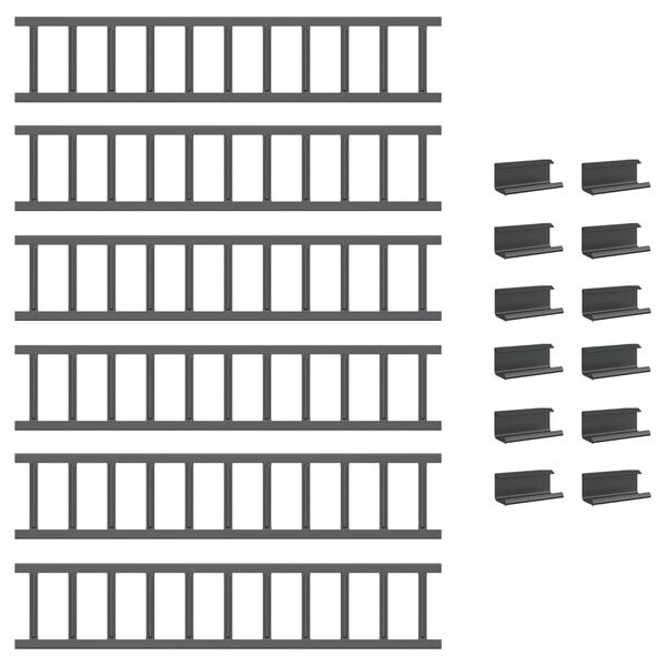 vidaXL Anthracite 600 x 2.5 x 20 cm Steel