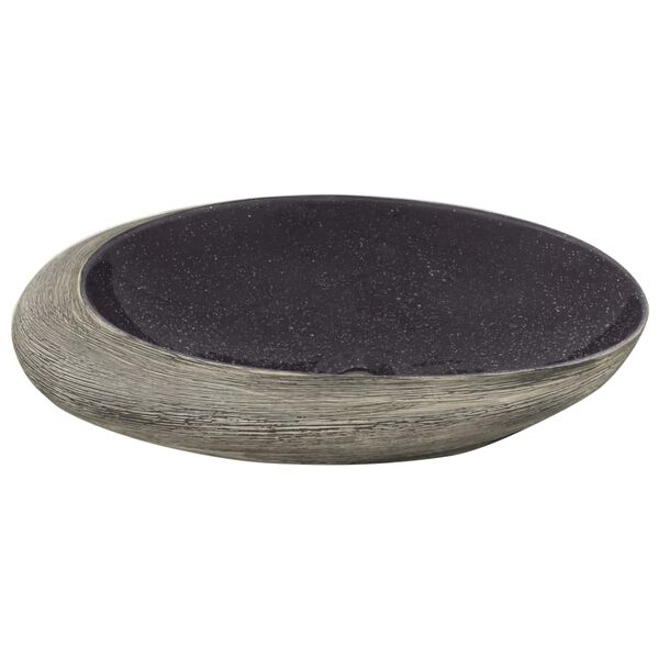 vidaXL Countertop Basin Purple and Grey Oval 59x40x14 cm Ceramic