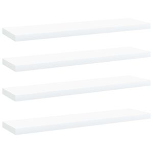 vidaXL Bookshelf Boards 4 pcs White 40x10x1,5 cm Engineered Wood