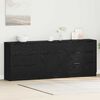 vidaXL Sideboard 3 pcs Black Oak 181 x 30 x 70 cm Engineered Wood