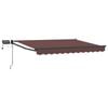 vidaXL Manual Retractable Awning with LEDs Brown 3 x 2.5 m