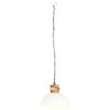 vidaXL Industrial Hanging Lamp White Round 42 cm E27 Solid Mango Wood