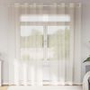 vidaXL Voile Curtains with Grommets 2 pcs Cream 140x225 cm