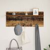 vidaXL Wall-Mounted Coat Rack with Shelf Old wood Engineered wood