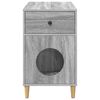 vidaXL Cat House Grey Sonoma 72 x 42.5 x 70 cm Engineered Wood